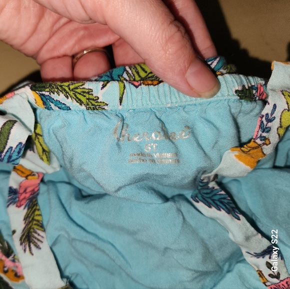 Cherokee Kids Casual Romper - Blue with Animal Print - Picture 4 of 5